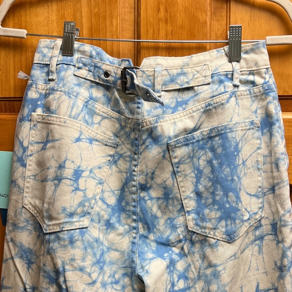 Brand New Rachel Comey x Target Jeans Blue White Marble Print High Rise Tapered - Picture 8 of 9